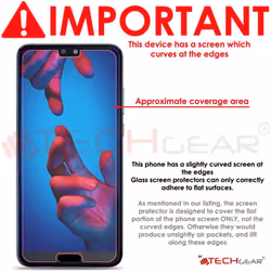 TECHGEAR [2 Pack] GLASS Edition for Huawei P20 - Genuine Tempered Glass Screen Protector Guard Covers Compatible with Huawei P20