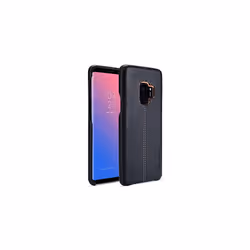 TECHGEAR Premium PU Leather Case Compatible with Samsung Galaxy S9 - Slim-fit, Protective Shell, Back Cover - Black