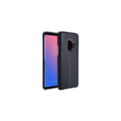 TECHGEAR Premium PU Leather Case Compatible with Samsung Galaxy S9 - Slim-fit, Protective Shell, Back Cover - Black