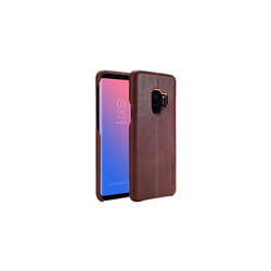 TECHGEAR Premium PU Leather Case Compatible with Samsung Galaxy S9 - Slim-fit, Protective Shell, Back Cover - Brown