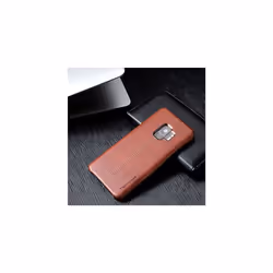 TECHGEAR Premium PU Leather Case Compatible with Samsung Galaxy S9 - Slim-fit, Protective Shell, Back Cover - Brown