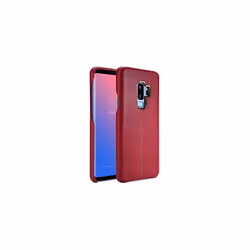 TECHGEAR Premium PU Leather Case Compatible with Samsung Galaxy S9 Plus - Slim-fit, Protective Shell, Back Cover - Red