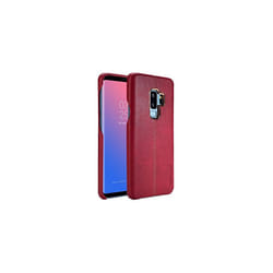 TECHGEAR Premium PU Leather Case Compatible with Samsung Galaxy S9 Plus - Slim-fit, Protective Shell, Back Cover - Red