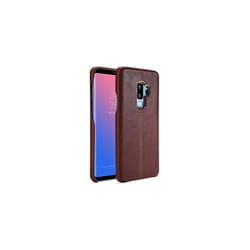 TECHGEAR Premium PU Leather Case Compatible with Samsung Galaxy S9 Plus - Slim-fit, Protective Shell, Back Cover - Brown