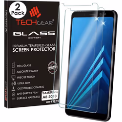 [2 Pack] TECHGEAR GLASS Edition for Galaxy A8 2018 (SM-A530 Series) - Genuine Tempered Glass Screen Protectors