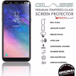 TECHGEAR Screen Protector for Galaxy A6 (SM-A600 Series) - GLASS Genuine Tempered Glass Screen Protector Compatible with Samsung Galaxy A6 2018