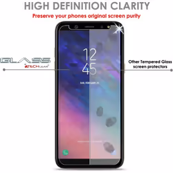 TECHGEAR Screen Protector for Galaxy A6 (SM-A600 Series) - GLASS Genuine Tempered Glass Screen Protector Compatible with Samsung Galaxy A6 2018