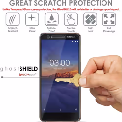 [3 Pack] TECHGEAR Screen Protectors to fit Nokia 5.1 [ghostSHIELD Edition] Reinforced Flexible TPU Screen Protector with Full Screen Coverage