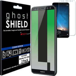 TECHGEAR [2 Pack] Screen Protectors to fit Huawei Mate 10 Lite [ghostSHIELD Edition] Genuine Reinforced Flexible TPU Screen...