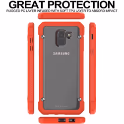 TECHGEAR Galaxy J6 2018 Case - [Fusion Armour] Premium Slim Hybrid Tough Protective Bumper Case Heavy Duty Protection...