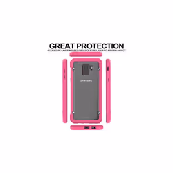 TECHGEAR Samsung Galaxy J6 2018 Case - [Fusion Armour] Premium Slim Hybrid Tough Protective Bumper Case Heavy Duty Protection - Pink