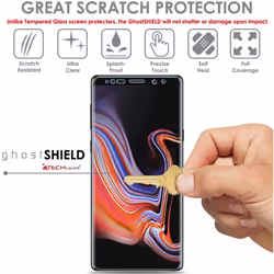 TECHGEAR [3 Pack] Screen Protectors to fit Samsung Galaxy Note 9 [ghostSHIELD Edition] Genuine Reinforced Flexible TPU Screen...
