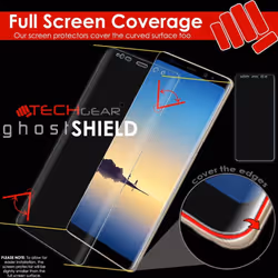 TECHGEAR Screen Protector to fit Samsung Galaxy Note 9 [ghostSHIELD Edition] TPU Screen Protector with Full Screen Coverage inc Curved Screen