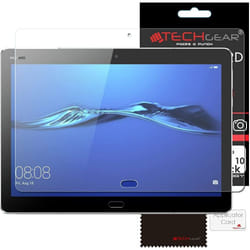 [Pack of 3] TECHGEAR Screen Protectors for Huawei MediaPad M3 Lite 10" - Ultra Clear Screen Protector with Screen Cleaning Cloth & Application Card