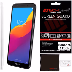 [3 Pack] TECHGEAR Screen Protectors for Honor 7S - Clear Lcd Screen Protectors Cover Guards Compatible with Honor 7S