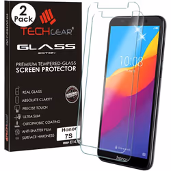 [2 Pack] TECHGEAR GLASS Edition for Honor 7S - Genuine Tempered Glass Screen Protectors s Compatible with Honor 7S
