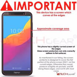 [2 Pack] TECHGEAR GLASS Edition for Honor 7S - Genuine Tempered Glass Screen Protectors s Compatible with Honor 7S