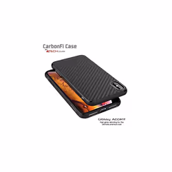 iPhone XS Max Case, Flexible Shockproof TPU Slim Fit Case Cover - Carbon Fibre Design Soft Flexible Protective Shell Guard Case