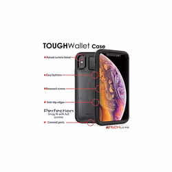 TECHGEAR Apple iPhone XR Case, Tough Armoured Card Wallet 360 Shock Proof Protective Case Cover with Card Slots Wallet & Stand