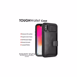 TECHGEAR Apple iPhone XS Max Case, Tough Armoured Card Wallet 360 Shock Proof Protective Case Cover with Card Slots Wallet & Stand