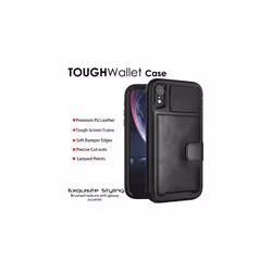TECHGEAR Apple iPhone XR Case, Tough Armoured Card Wallet 360 Shock Proof Protective Case Cover with Card Slots Wallet & Stand