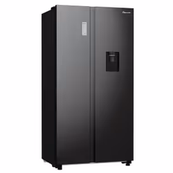 Fridgemaster MS91547BFE, Freestanding, American door, Silver, Touch, LED, Tempered glass