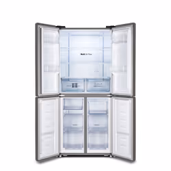 Fridgemaster MQ79394ES side-by-side refrigerator Freestanding 427 L E Silver