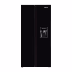 Fridgemaster MS83430DEB, Freestanding, American door, Black, Touch, LED, Inside