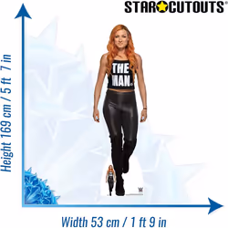 WWE Becky Lynch The Man Official Lifesize + Mini Cardboard Cutout