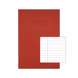 Rhino A4 Plus Exercise Book Red Ruled 80 page (Pack 50) VDU080-200