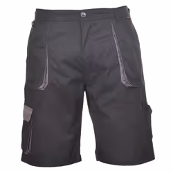 Portwest Mens Contrast Workwear Shorts - XL, Black