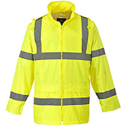 Portwest Hi-Vis Rain Jacket (H440) / Safetywear / Workwear - S, Yellow