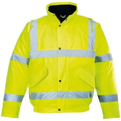 Portwest Unisex Hi-Vis Bomber Jacket (S463) / Workwear / Safetywear - XL, Yellow