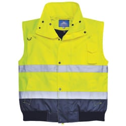Portwest Mens 3 In 1 Hi-Vis Bomber Jacket (C465) / Workwear - M, Yellow/Navy