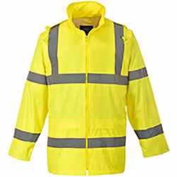Portwest Hi-Vis Rain Jacket (H440) / Safetywear / Workwear - L, Yellow