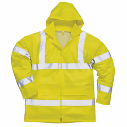 Portwest Hi-Vis Rain Jacket (H440) / Safetywear / Workwear - L, Yellow