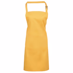 Premier Ladies/Womens Colours Bip Apron With Pocket / Workwear - One Size, Sunflower