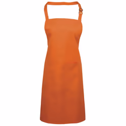 Premier Ladies/Womens Colours Bip Apron With Pocket / Workwear - One Size, Orange