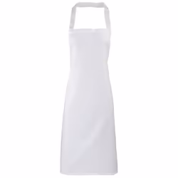 Premier Ladies/Womens Slim Apron (no Pocket) / Workwear - One Size, White