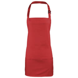 Premier Colours 2-in-1 Apron / Workwear - One Size, Red