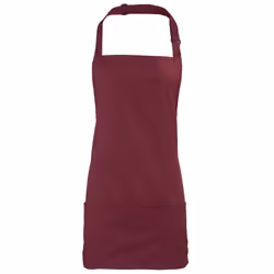 Premier Colours 2-in-1 Apron / Workwear - One Size, Burgundy