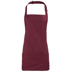 Premier Colours 2-in-1 Apron / Workwear - One Size, Burgundy