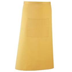 Premier Unisex Colours Bar Apron / Workwear (Long Continental Style) - One Size, Sunflower