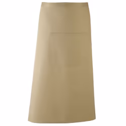 Premier Unisex Colours Bar Apron / Workwear (Long Continental Style) - One Size, Khaki