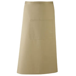 Premier Unisex Colours Bar Apron / Workwear (Long Continental Style) - One Size, Khaki