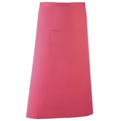 Premier Unisex Colours Bar Apron / Workwear (Long Continental Style) - One Size, Hot Pink