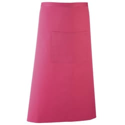 Premier Unisex Colours Bar Apron / Workwear (Long Continental Style) - One Size, Hot Pink