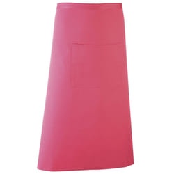Premier Unisex Colours Bar Apron / Workwear (Long Continental Style) - One Size, Fuchsia
