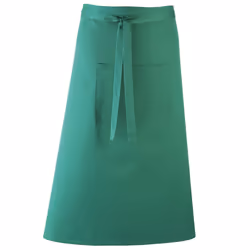 Premier Unisex Colours Bar Apron / Workwear (Long Continental Style) - One Size, Emerald