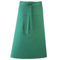 Premier Unisex Colours Bar Apron / Workwear (Long Continental Style) - One Size, Emerald